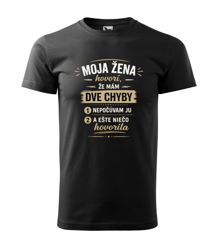 Tričko „Moja žena hovorí“ - Farba: Čierna XL