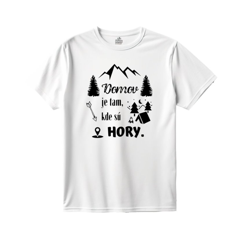 Tričko „Domov je tam, kde sú hory“ - Veľkosť: S